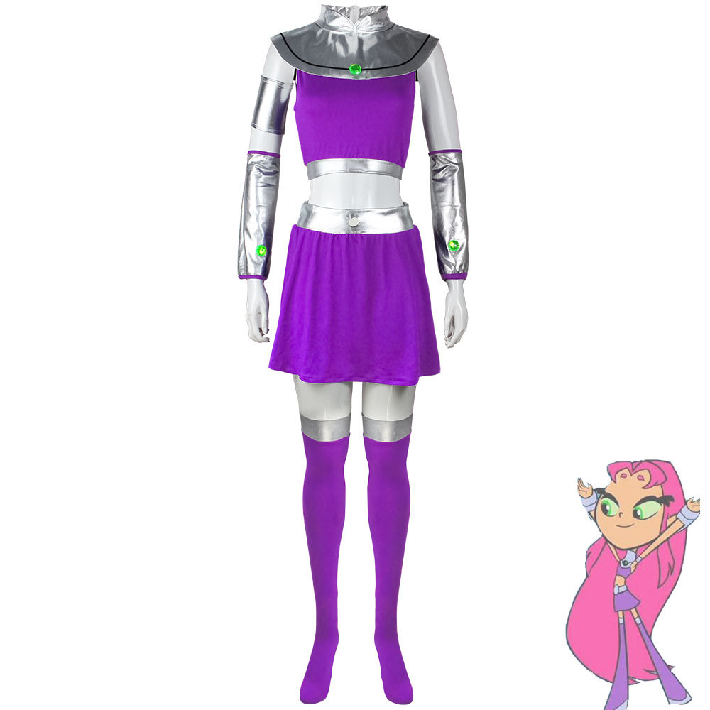 Anime Cosplay Nun - Kostium cosplay Raven Teen Titans Starfire,