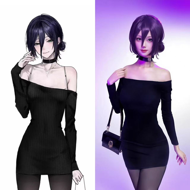 Anime Cosplay Black Girl - Anime Chainsaw Man Reze Strój Cosplay