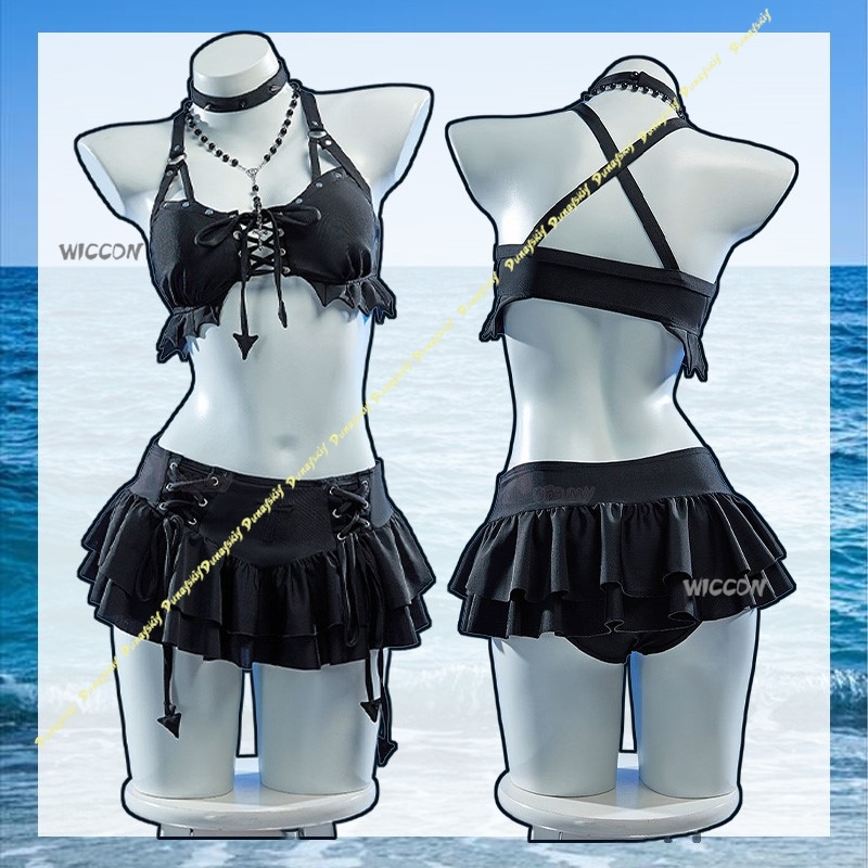 Anime Cosplay Black Girl - Kostium Cosplay Dziewczęcy Seksowny Strój Mi