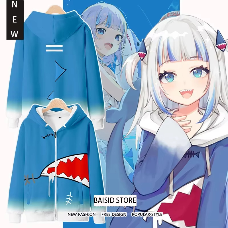 Anime Gawr Gura cosplay Bluzy  – Anime Cosplay Shop recenzja i cena